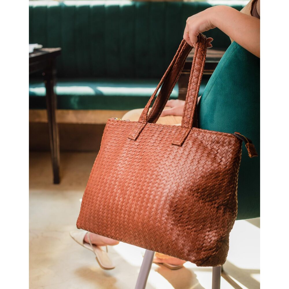 5699 Hobo Style Woven Bag - Soft Handmade Top Handle Premium Quality - Picture 2 of 5